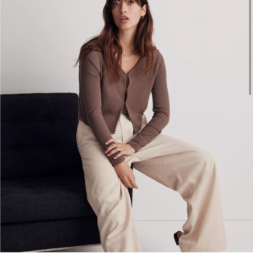 [NWT] Madewell Ribbed Crop Cardigan